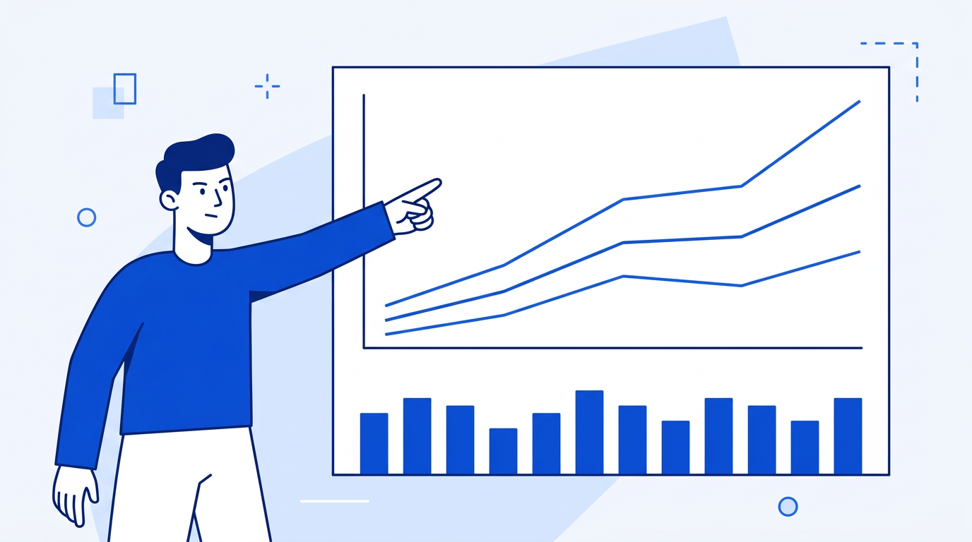 Illustration of a sales forecast in Excel showing pipeline by stage, win rates, and projected revenue